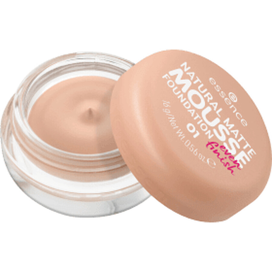 Base de maquillaje mousse mate natural, 16 g, Essence