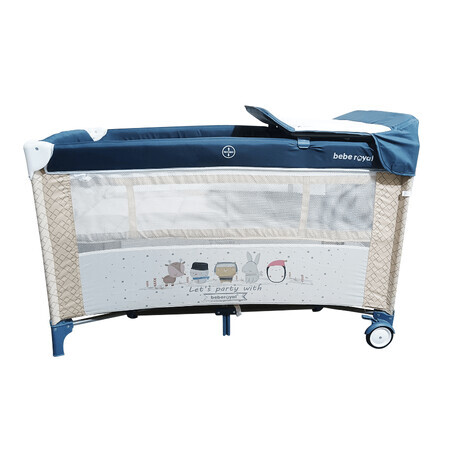 Opvouwbaar kinderbed, Little Friends, Blauw, Bebe Royal