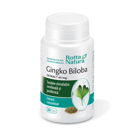 Gingko Biloba 60mg, 30 capsules, Rotta Natura