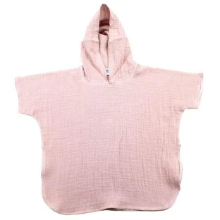 Mousseline poncho met capuchon, 3-4 jaar, Roze, Baltic Bebe