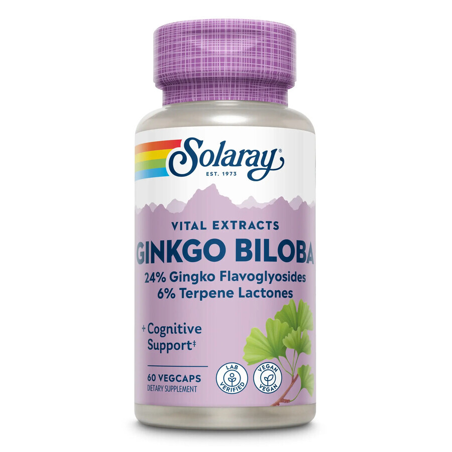 Ginkgo Biloba 60mg Solaray, 60 capsule, Secom