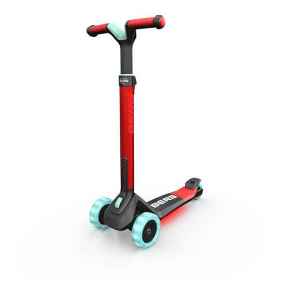 Trottinette pliante avec lumières et Led Nexo, 2 ans et +, Rouge, Berg