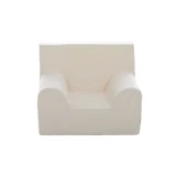 Velvet children's armchair, White, Twindeco