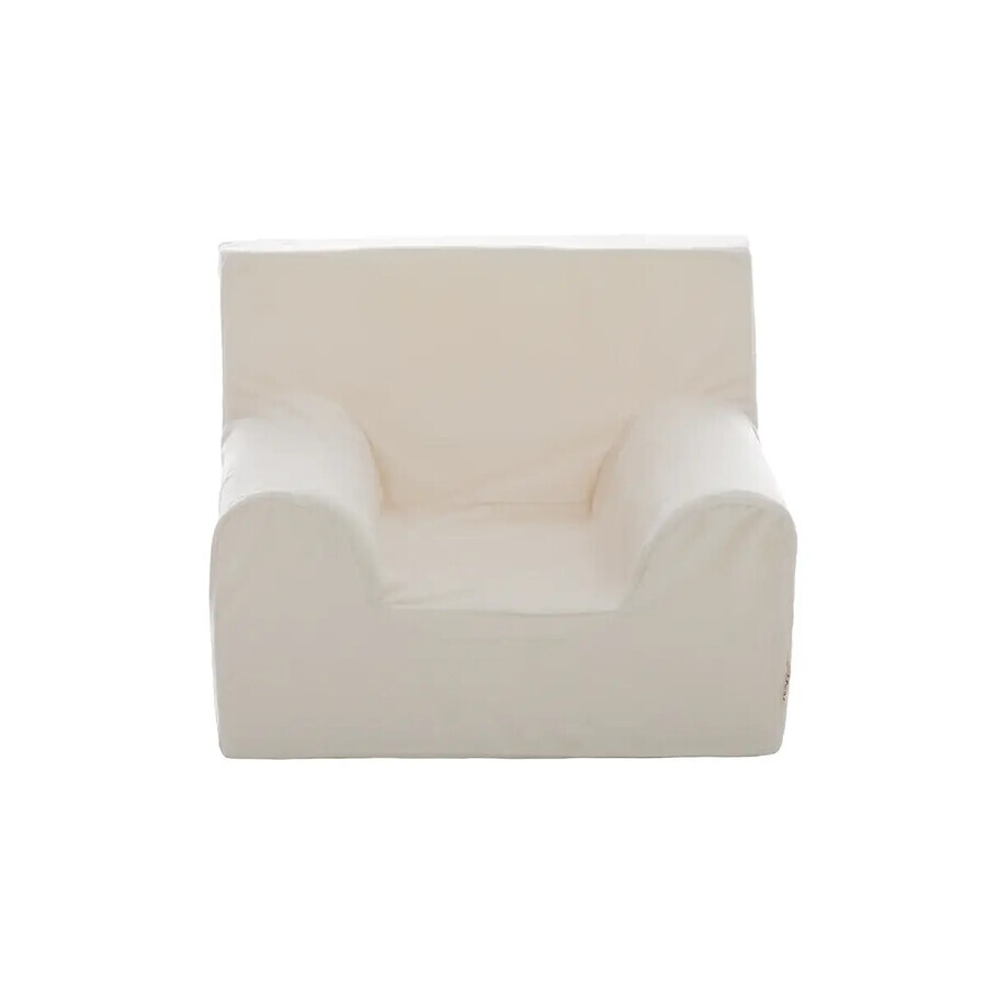 Fauteuil d'enfant en velours, blanc, Twindeco