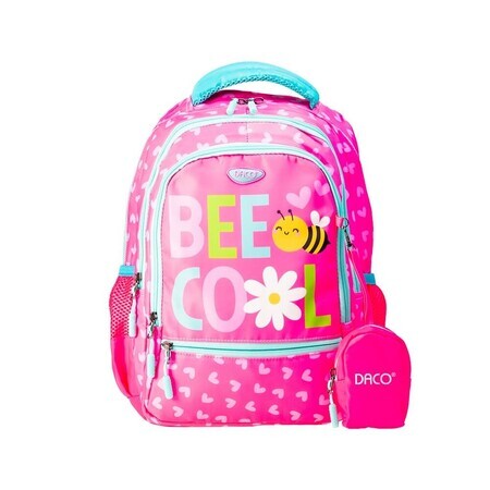 Sac à dos rose Bee Cool, 38 cm, Albinuta, Daco