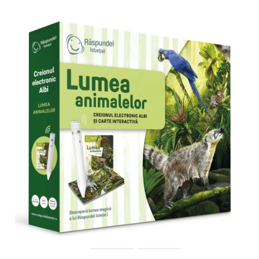 Packung mit Bleistift und interaktivem Buch, Tierwelt, Raspundel Istetel