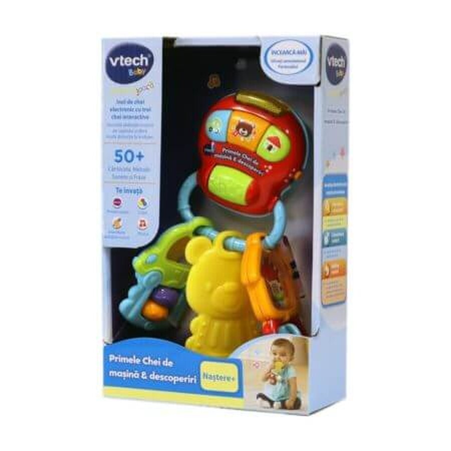 Premières clés de voiture et découvertes, +0 mois, Vtech Learn Through Play