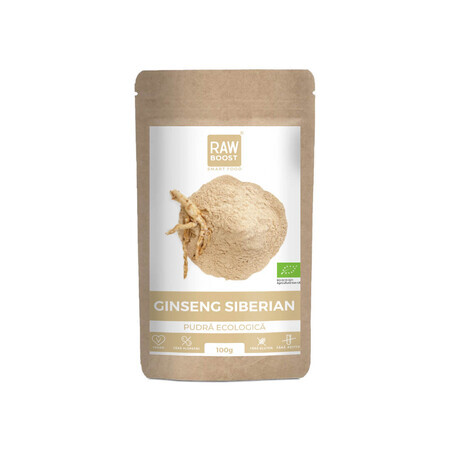 Polvere ecologica di ginseng siberiano, 100 g, Rawboost Smart Food