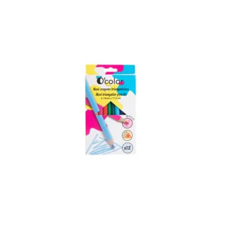 Kleurpotlodenset, Maxi Mina 4 mm, 12 st, O Color