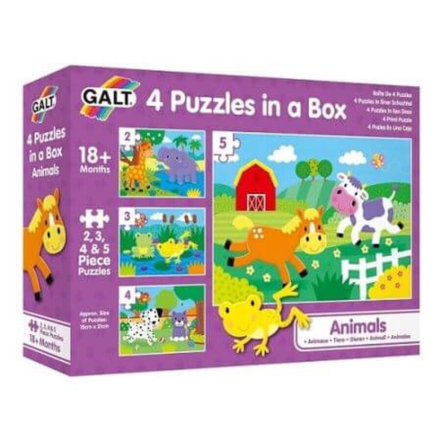 Jeu de 4 puzzles, +18 mois, Galt