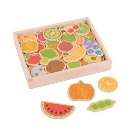 Magnetische fruit- en groenteset, +3 jaar, Big Jigs