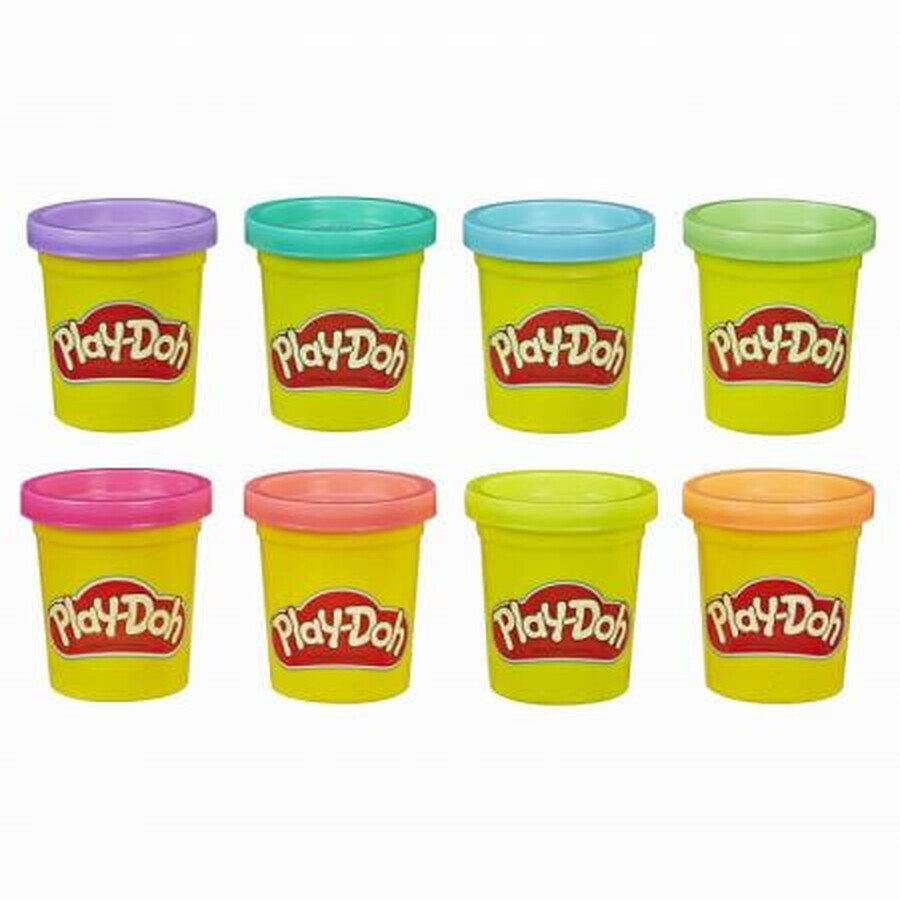 Set di plastilina, 8 forniture colorate, Play Doh