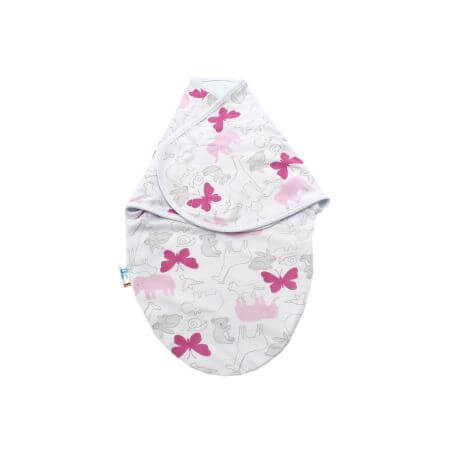 Sistema di fasce, Farfalle rosa, 3-6 mesi, Baltic Baby