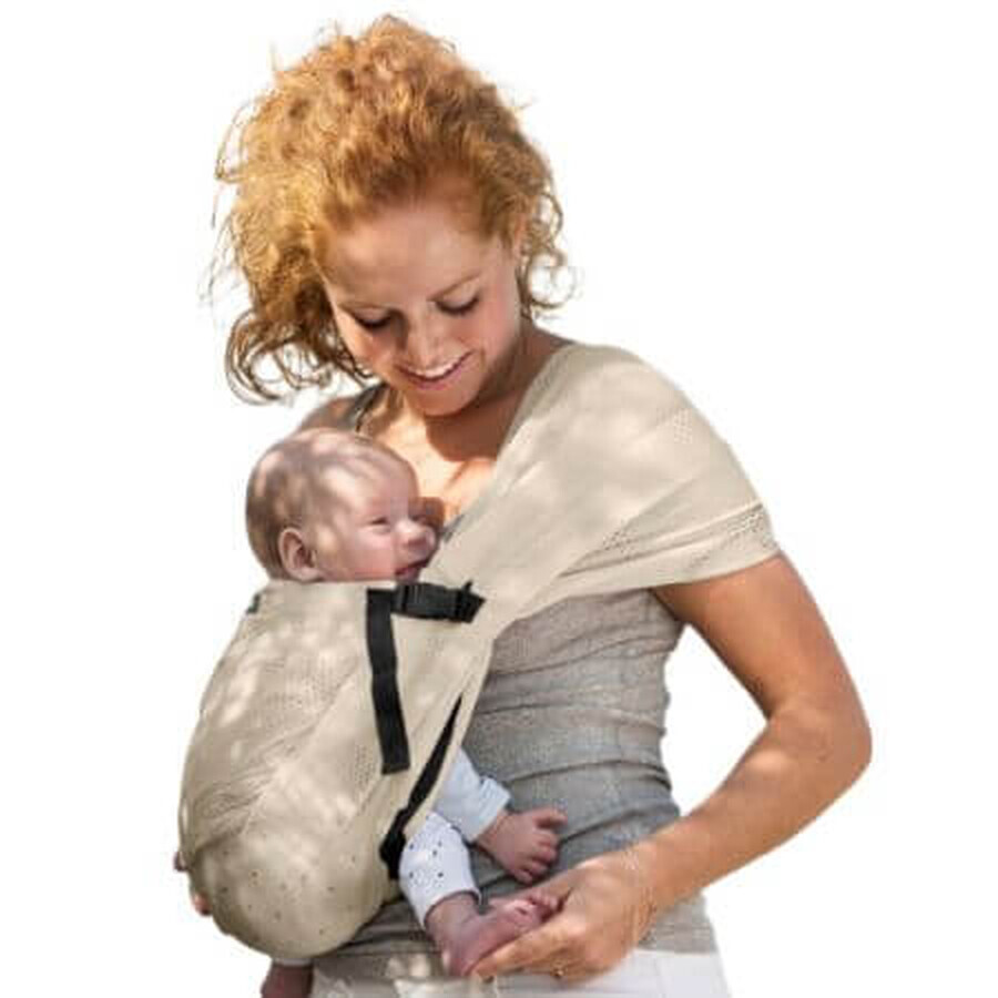 Mini Sling Cool Air Babytrage, 0-15 kg, Sand, MiniMonkey