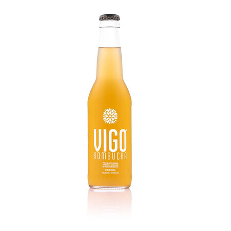 Kombucha Original thé fermenté biologique avec probiotiques, 330 ml, Vigo