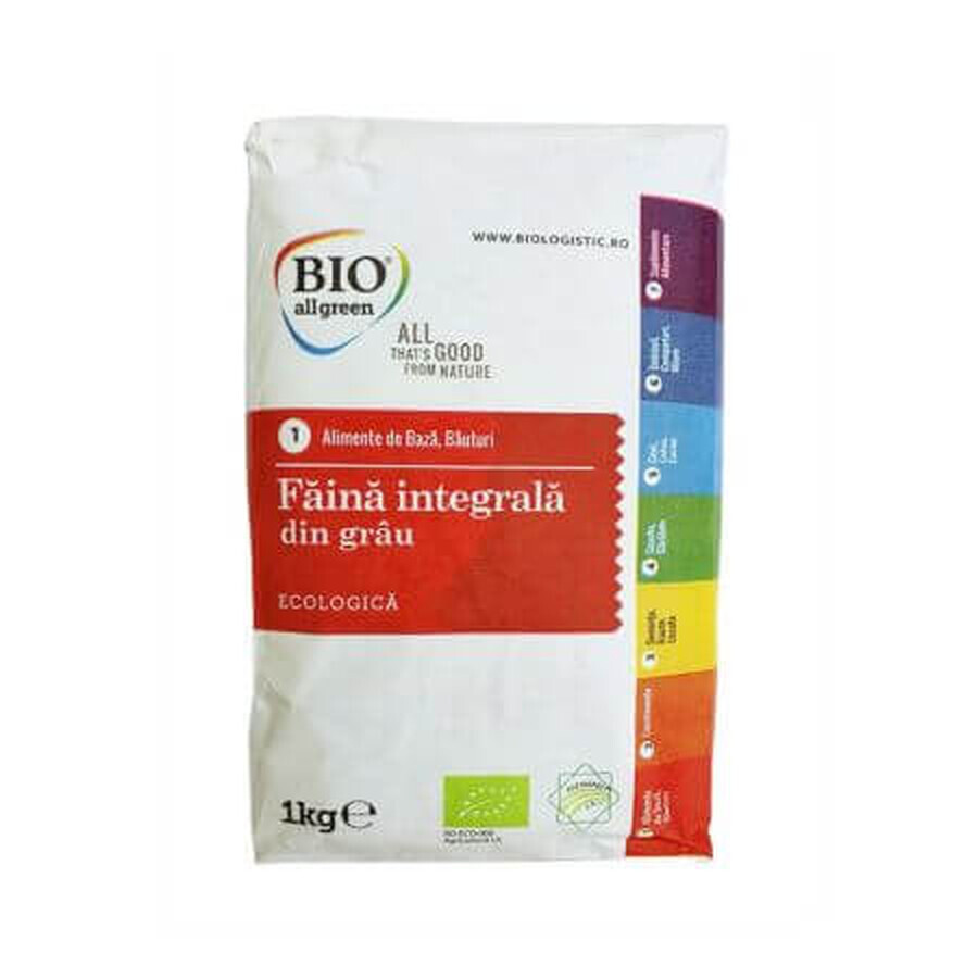 Farine de blé complet biologique, 1 kg, Bio All Green