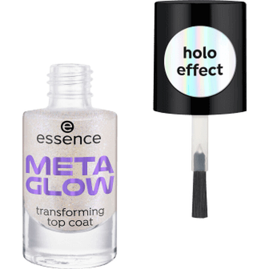 Nagellak Meta Glow Multi-reflecterende Top Coat, 8 ml, Essence