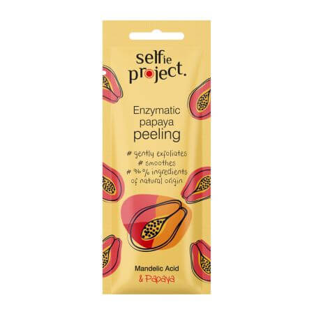 Mascarilla exfoliante con enzimas de papaya, 8 ml, Selfie Project