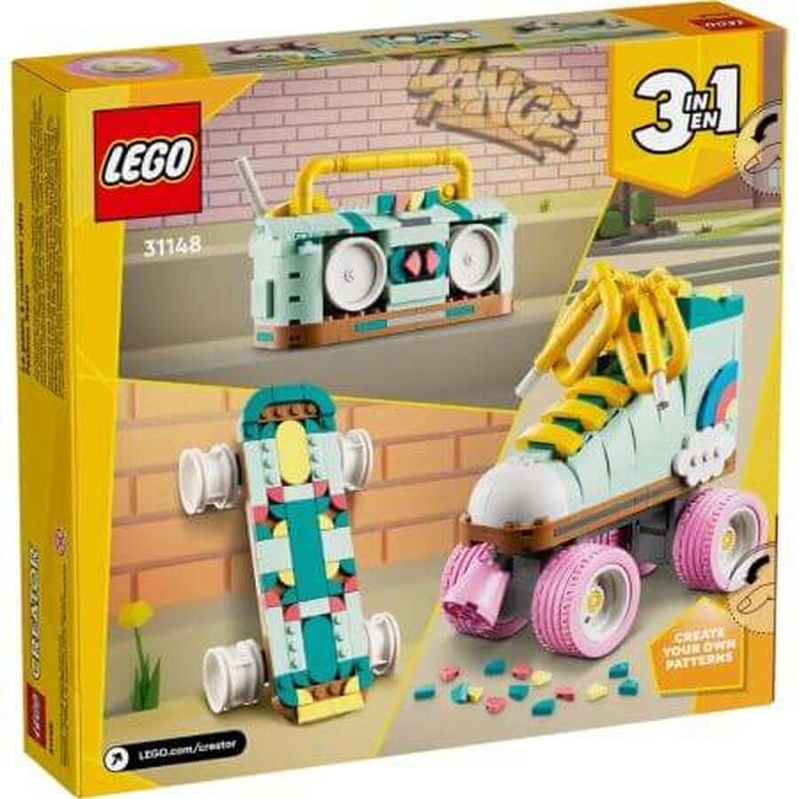 Patin à roulettes rétro, +8 ans, 31148, Lego Creator 3 en 1