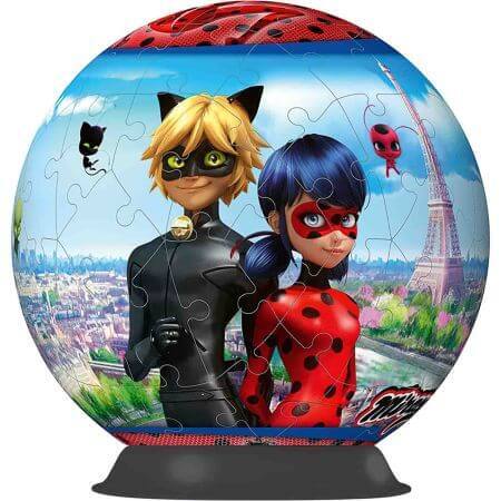 Puzzle 3D Miraculous, + 6 anni, 72 pezzi, Ravensburger