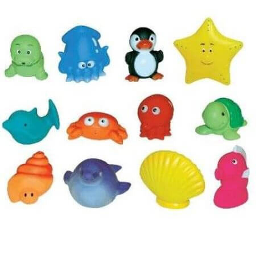 Set van 12 zeedieren badspeeltjes, Ludi