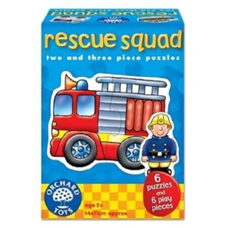 Set van 6 puzzels Rescue Team 2 en 3 stuks, Orchard Toys