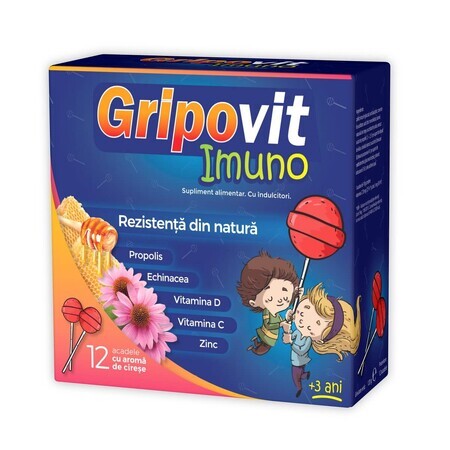 Gripovit Immuno, 12 lollipops, Zdrovit