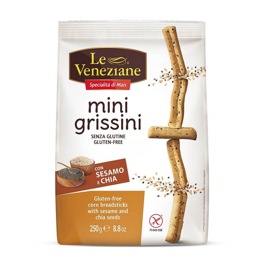 Le Veneziane Mini Grissini Con Sesamo E Chia Senza Glutine 250g