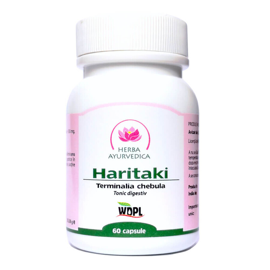 Haritaki, 60 capsule, erbe ayurvediche