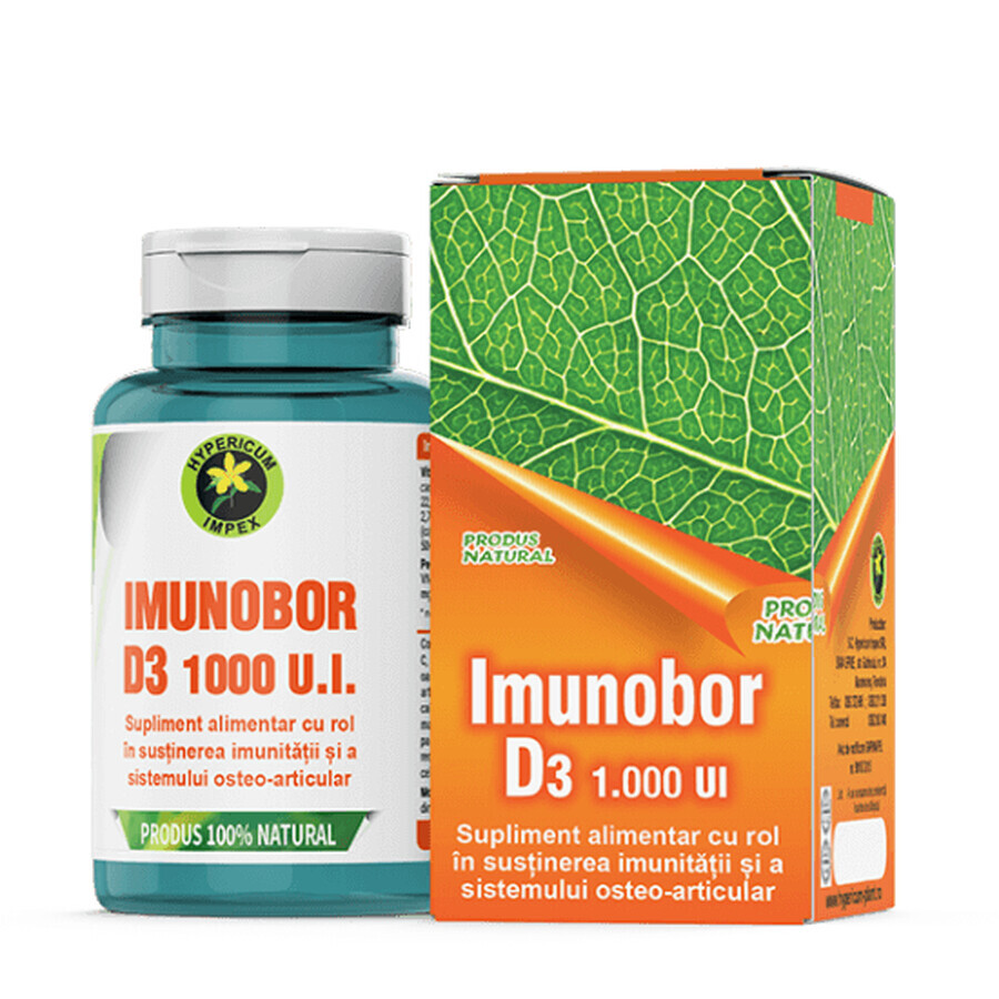 Imunobor D3 1000 UI, 60 capsule, Iperico