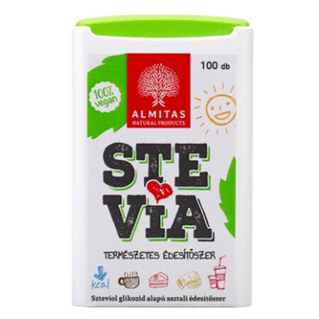 Édulcorant naturel à base de stévia, 100 comprimés, Vitaking