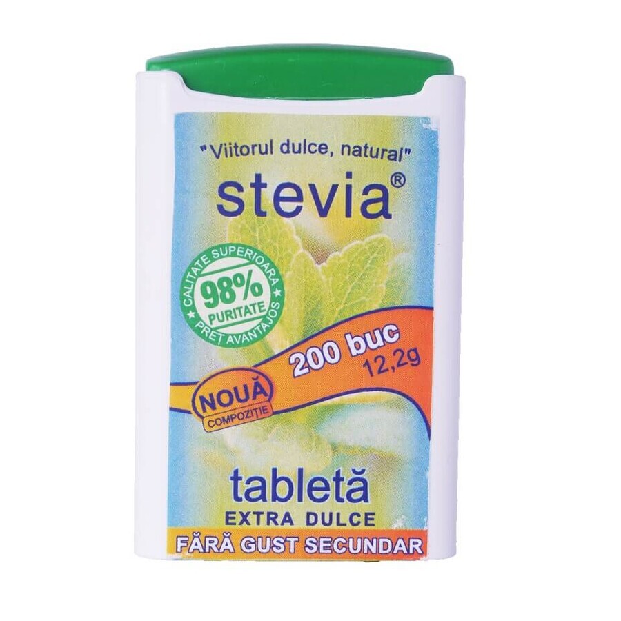 Dolcificante Stevia Extra dolce, 200 compresse, Naturking