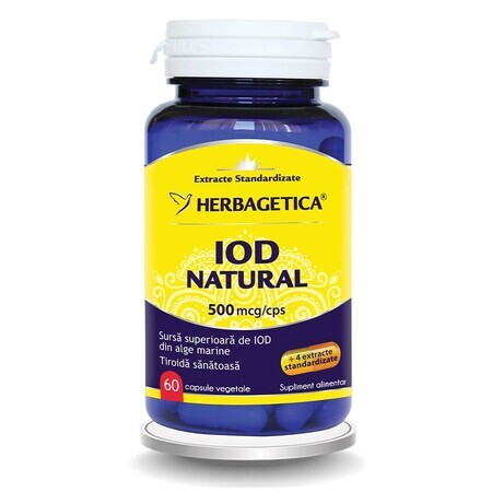 Iod Natural 500mcg, 60 capsule, Herbagetica