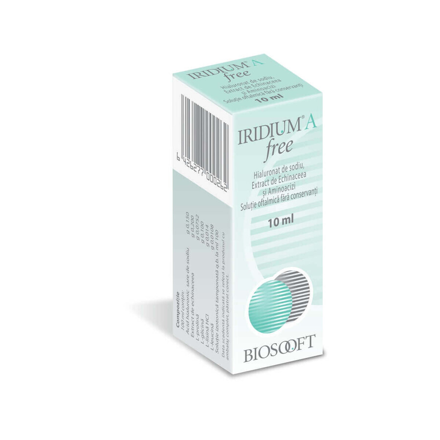 Iridium A Free ophthalmic solution, 10 ml, BioSooft Italy