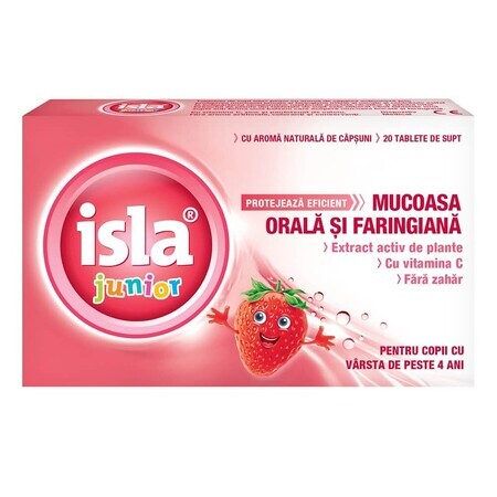 Isla junior met aardbeiensmaak, 20 zuigtabletten, Engelhard Arzneimittel