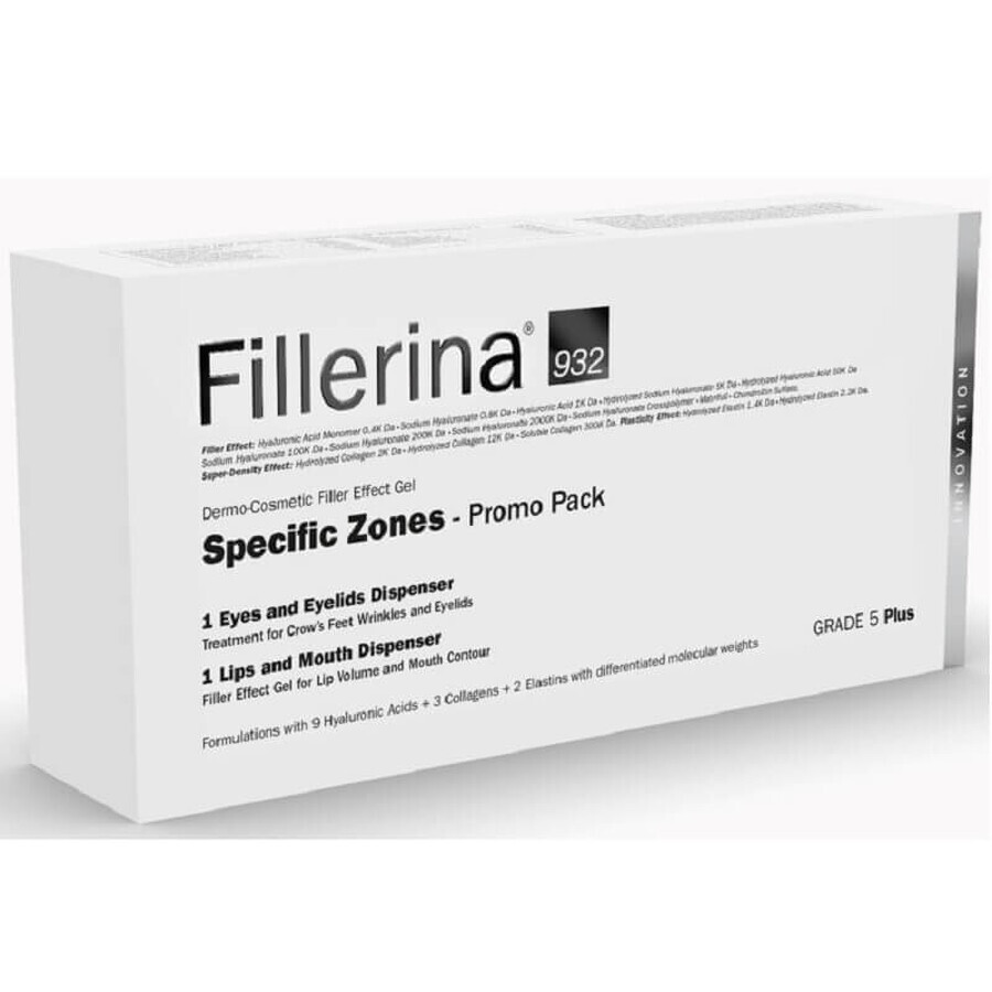 Kit Grad 5 Plus Fillerina 932 Oog- en Ooglidbehandeling, 15 ml + Lip- en Lipcontourbehandeling, 7 ml, Labo