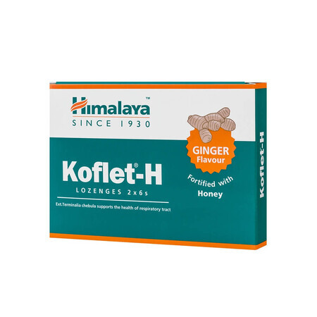 Koflet-H with ginger flavour, 12 pills, Himalaya