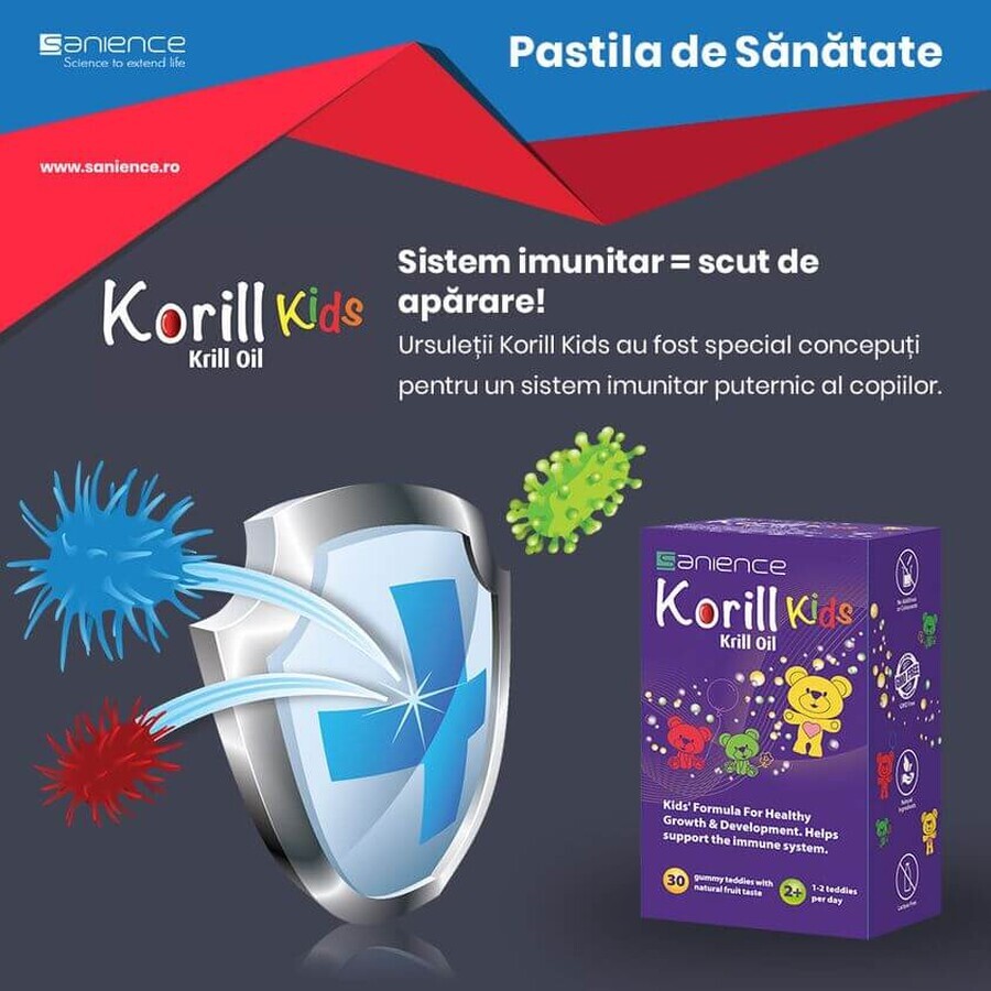 Korill Kids, 30 gummibeertjes, Sanience