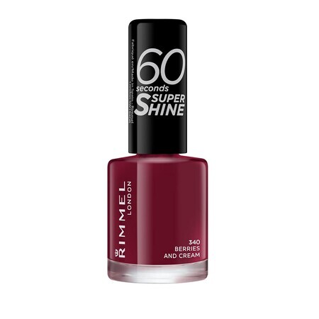 Nagellak 60 Seconds Shine 340 Bessen en Crème, 8 ml, Rimmel Londen