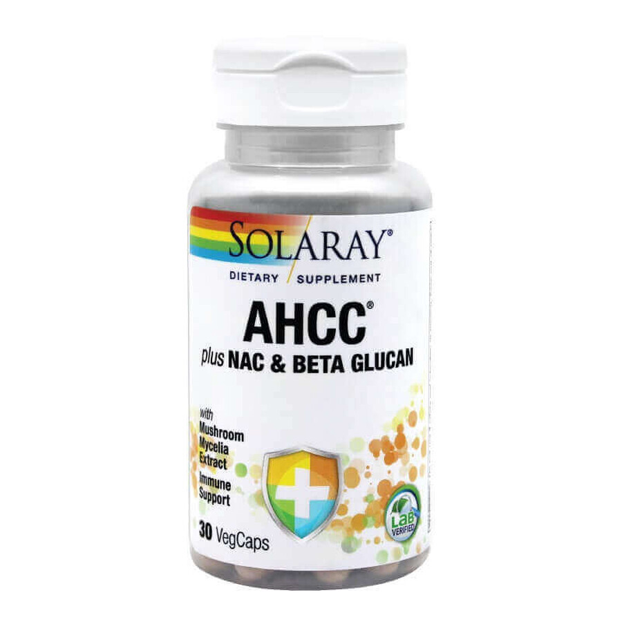 AHCC plus NAC & Beta Glucan Solaray, 30 tablete, Secom