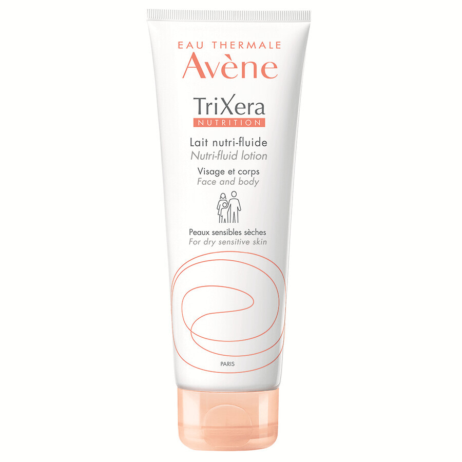 Hydraterende melk voor de gevoelige en droge huid TriXera Nutrition, 200 ml, Avene