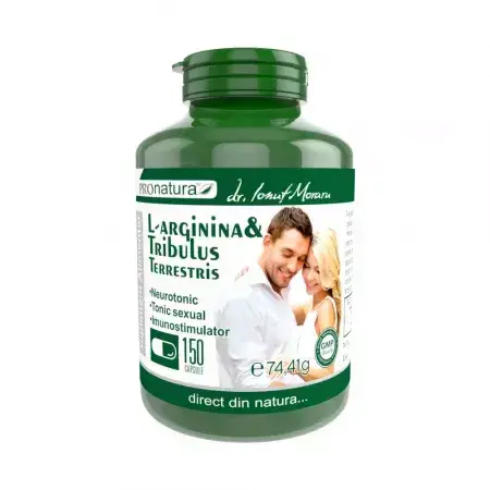 L-arginine et Tribulus Terrestris, 150 gélules, Pro Natura