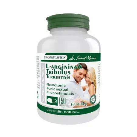 L-arginine en Tribulus Terrestris, 60 capsules, Pro Natura