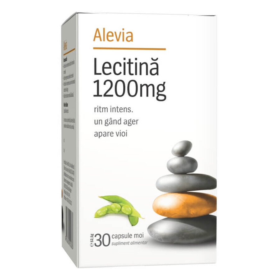 Lecitina 1200mg, 30 capsule, Alevia