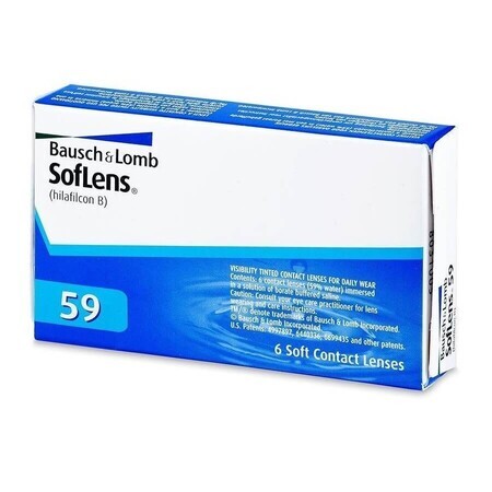 SofLens 59 lentilles de contact, -01.50, 6 pièces, Bausch Lomb