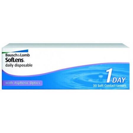 Lentile de unica folosinta SofLens 1 Day, -05.00, 30 bucati, Bausch   Lomb