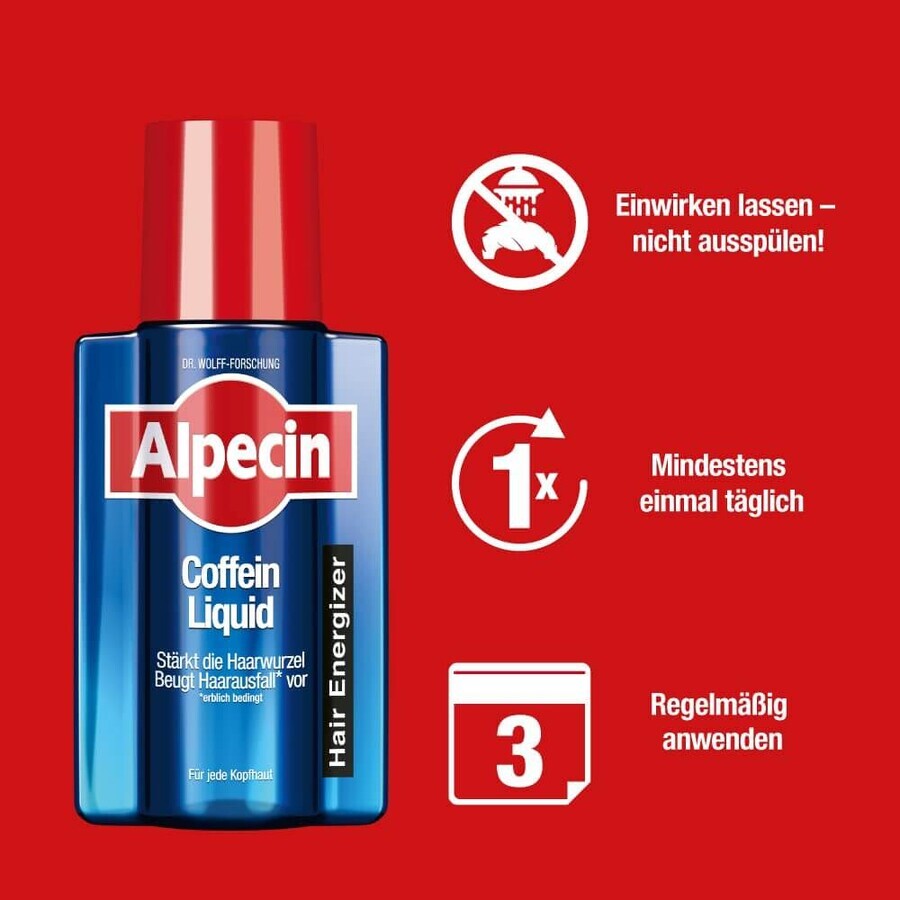 Liquido per cuoio capelluto secco e pruriginoso Alpecin Hybrid Caffeine, 200ml, Dr. Kurt Wolf