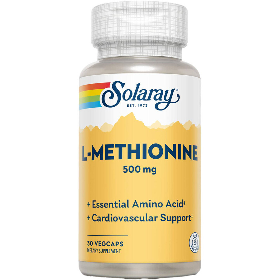 L-Methionine 500mg Solaray, 30 capsules, Secom