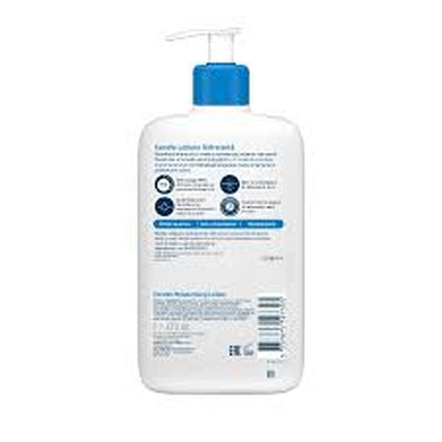 Lotion hydratante pour le visage et le corps pour les peaux sèches et très sèches, 1000 ml, CeraVe