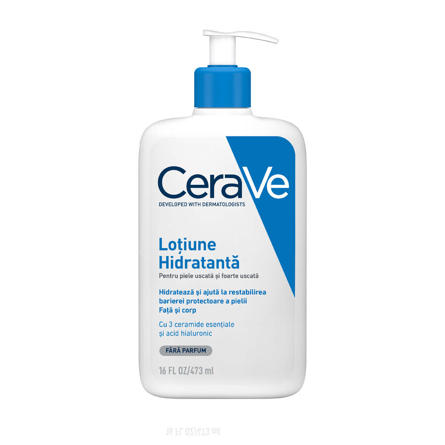 Hydraterende gezichts- en bodylotion voor de droge en zeer droge huid, 473 ml, CeraVe